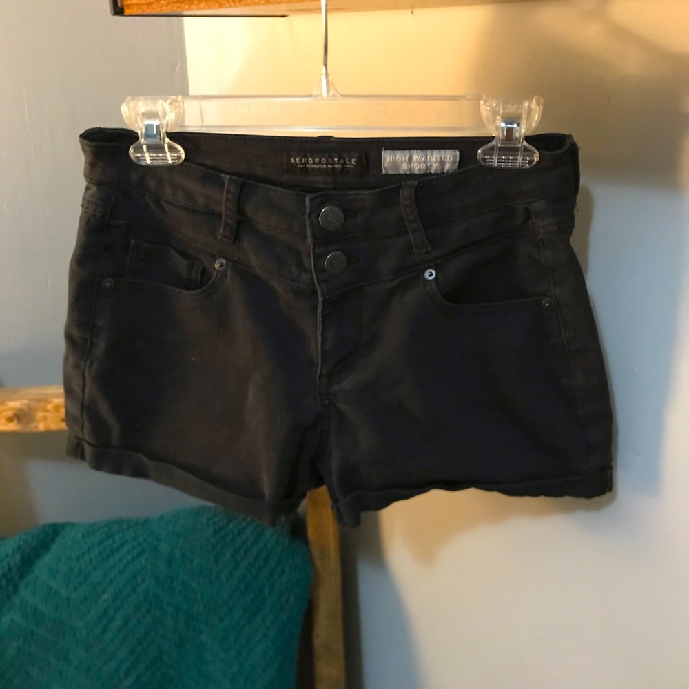 High Waisted Black Shorts